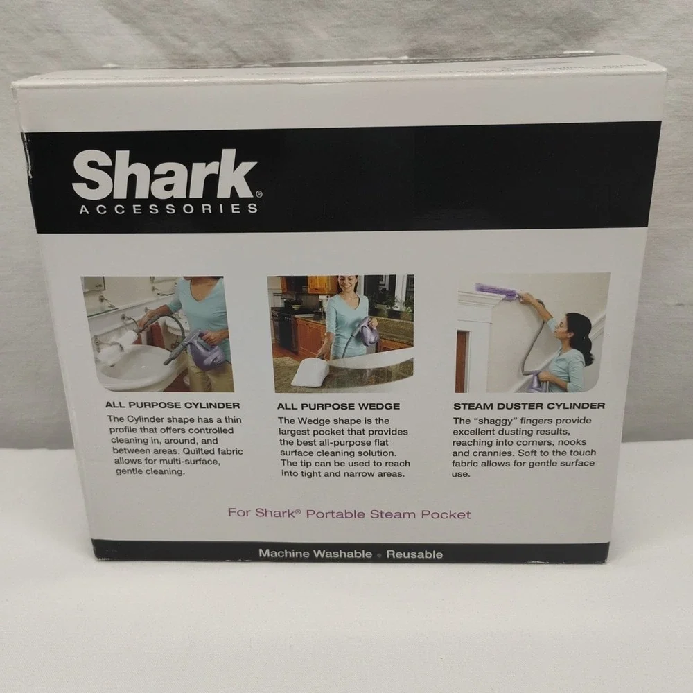 Shark Portable‎ Steam Replacement Cleaning Pockets XT630 3pc Set Cylinder/Wedge